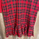 Venus Holiday Christmas Red Green Long Sleeve Plaid Skirt Sweater Dress, 10/12 Photo 4