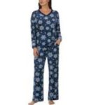 Nautica Blue Snowflake Sleepwear Set 2-piece Pajamas Set Silky Fleece Sz XXL Photo 6
