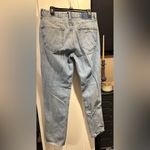 ZARA Distressed High Rise Straight Leg Loose Fit Jeans Photo 5