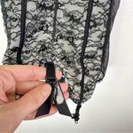 Victoria's Secret Lace & Mesh Bustier Black White Size 34B Photo 4