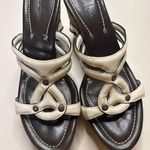 Cole Haan  White Wedge Cork Platform Sandals Womens Size 9 Slip On Shoes Photo 0