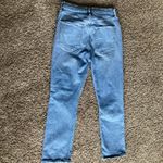 AGOLDE : Blue Straight Leg Jeans with Distressed Details Photo 5