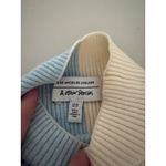 & Other Stories & Other Stories Blue Cream Colorblock Ribbed Turtleneck Mock Neck Sweater XS Photo 2