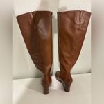 Nine West Tan Tall Leather UpperTextile Lining Wedge Wide Calf Boots Sz 7.5 Photo 7