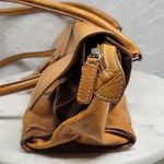 Kate Landry  Shoulder Bag Womens Medium Genuine Leather Tan Buckle Flap Photo 8
