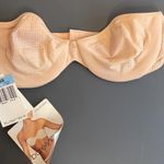 Vintage Barely There Strapless Bra 36B Beige Wired Checkmates 4606 New 2002 Tan Size undefined Photo 0