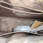 Michael Kors Lt Cream Mirella Tote Medium Pebbled Leather Purse Bag Photo 5