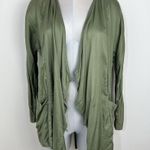 Jessica Simpson Blazer Finn Draped Embroidered Jacket Size Small S Olive Green Photo 4