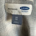 Old Navy  • White Grey Plaid Half Button Up Shirt Photo 3