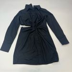 MINKPINK Allegra Twist Shirtdress in Black Large Photo 3