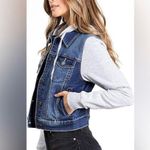 Wax Jean s Women's Juniors Hoodie Denim Jacket Photo 1