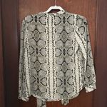 J.Crew  Drapey tie-neck top in snakeskin print size 4 Photo 2