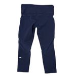 Alo Yoga Blue Mesh Panel Crop Leggings | Navy Blue Photo 1