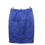 Tory Burch Purple and White Geometric Printed Pencil Skirt Photo 1