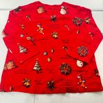 Vtg 80s Jess&Jane Christmas Tree Bells Stockings Red Urgly T Photo 9