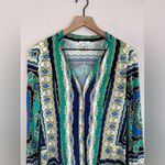 Cache Vintage Caché Printed Long Sleeve Button Down Blouse size Small Euro Photo 1