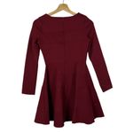 Boutique Bei Bella Red Ponte Long Sleeve Mini Dress 2 Photo 1