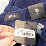 Just Black JBD Corduroy Mini Patch Pocket Longer Length Wide Leg Denim Jeans Navy 26 Photo 2