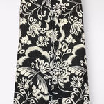 Tyler Boe Silk Tie‎ Waist Black And White Floral Pants Size 4 Photo 0