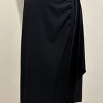 DKNY #1 Women's Black Wool Blend Skirt with Satin Accent by , Sz: 12 Photo 0