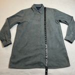 Charter Club Faux Suede Button Up Tunic Blouse Size Med Hipster Boho Western Photo 7