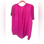 Ny Collection  Pink With Silver Sparkle 1X GORGEOUS Blouse Top Shirt Photo 3