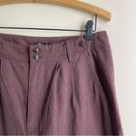 Madewell  Harlow Wide Leg Pleated Pants Chocolate Raisin Tencel Linen Sz 10 NWT Photo 4