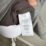 CAbi Gray White Stripe Zippered Flexible Jacket Cardigan Womens XS Preppy Career Photo 2