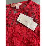 Skies Are Blue Skies Are Blue Lace Mini Dress Womens XL Red Crochet Sleeveless Summer Short Photo 5