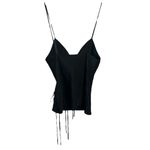 LIONESS Mariah Asymmetrical Tie Cami in Onyx Black Size X-Small Gently Used Photo 6