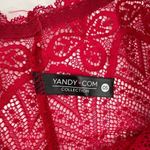 Yandy NWOT  Lace Boy Shorts & Bralette Cami Raspberry‎ Pink Size Small Set Photo 3