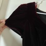 Jump Vintage Dark Red Velvet Short Sleeves Party Dress  5/6 Fit XS /S Y2K Gyaru Photo 5