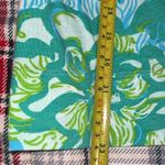 Lilly Pulitzer  XS aqua & green three-button floral print roll tab sleeves dress Photo 2