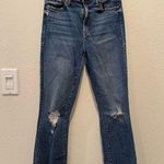 MOTHER The Insider Step Chew Hem Jeans in Dancing on Coals size 25 Blue Photo 3