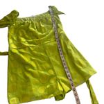 Lovers + Friends NWT‎  Citron Green Regina Polka Dot Romper Satin Off Shoulder Sm Photo 12