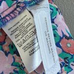 Loft  Floral Bright Dress Coastal Boho Tie Back Medium Petite Photo 6