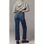 Pilcro  Anthropologie the Annie high rise straight‎ leg jeans raw hem denim blue Photo 1