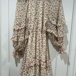 Topshop vintage floral ruffle lattice front mini dress in multi size 8 Photo 3