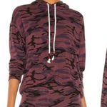 Sundry NWT Camo Boyfriend Hoodie in Plum 0 XS Photo 0