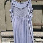 Anthropologie By Adjustable Strap Silver Periwinkle Slip Dress Large Photo 5