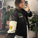 PacSun  90s Oversized Athletic Varsity Jacket Black Size XS/S Photo 5
