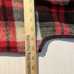 Plaid Fall Waterfall Coat Vest Jacket Checkered Red Brown Small Photo 4