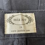 Mia Joy Addy Distressed Denim in Slate super High Waisted Wide Leg Jeans 28 NWT Gray Photo 7