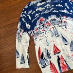 Talbots Sailboat Regatta Lightweight Cardigan Sweater Size Large Photo 6