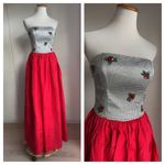 Vintage 90s Formal Dress Full Length Ball gown Size 4 Modern Red Prom Photo 7