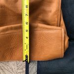 American Leather Co 3 Section Satchel Bag Purse in Light Tan Photo 15