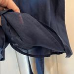 Yoana Baraschi  Navy Bow Detailing Waist Tie Sleeveless Blouse - Size 4 Photo 8