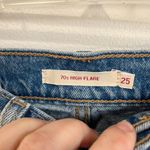 Levi's 70s High Rise Flare Distressed Denim Jeans Size 25 x 30L Photo 5