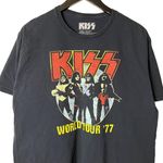 Urban Outfitters Kiss World Tour T Shirt Black Large L Graphic Tee Photo 0