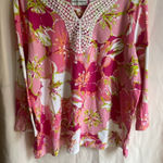 Alfred Dunner Pink Embellished Blouse with Bib Collar Size XL Photo 0